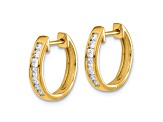 10k Yellow Gold 1/2", 0.245ctw Diamond Hinged Hoop Earrings