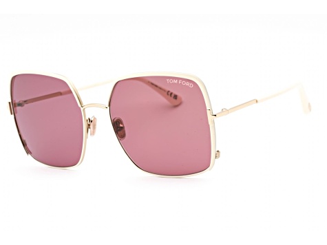Tom Ford Gold Frame Sunglasses with Pink Lenses Tom Ford TF-571 Simone Sunglasses Gold Pink 28Z Authentic  main image 4