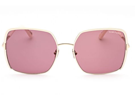 Tom Ford Gold Frame Pink Lens Sunglasses Tom Ford Sunglasses Unisex Pink Gold FT1145-K-28Z-57  main image 2