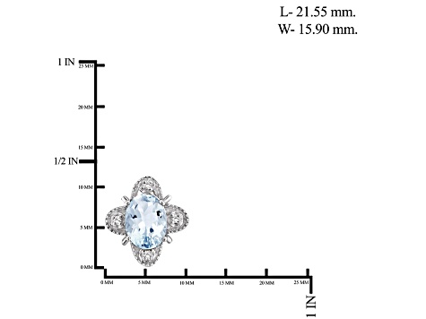 Sky Blue Topaz & Accent White Diamond Sterling Silver Earrings 1.00ctw