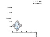 Sky Blue Topaz & Accent White Diamond Sterling Silver Earrings 1.00ctw