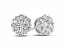 1.50ctw Diamond Cluster Earrings in 14k White Gold