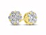 1.50ctw Diamond Cluster Earrings in 14k Yellow Gold