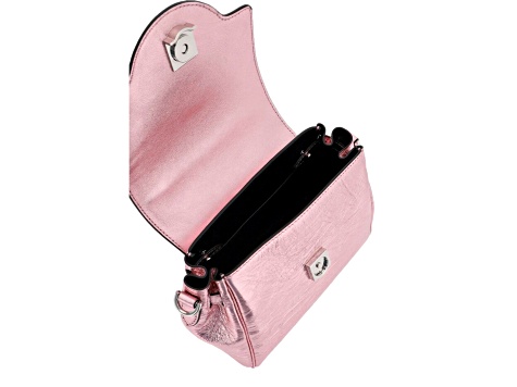Versace La Medusa Pink Metallic Top-Handle Bag - 18X6HA | JTV