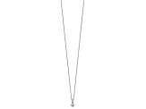 Rhodium Over 14K White Gold Lab Grown Diamond SI1/SI2, G H I, Pendant 18 Inch Necklace 0.34ctw
