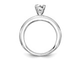 Rhodium Over 14K White Gold Lab Grown Diamond SI1/SI2, G H I, Engagement Ring