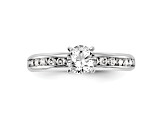 Rhodium Over 14K White Gold Lab Grown Diamond SI1/SI2, G H I, Engagement Ring