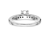 Rhodium Over 14K White Gold Lab Grown Diamond SI1/SI2, G H I, Engagement Ring