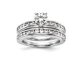 Rhodium Over 14K White Gold Lab Grown Diamond SI1/SI2, G H I, Engagement Ring