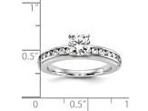 Rhodium Over 14K White Gold Lab Grown Diamond SI1/SI2, G H I, Engagement Ring