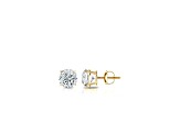 14K Yellow Gold 0.20 Ctw Round Lab-Grown Diamond Studs, F Color SI2 Clarity