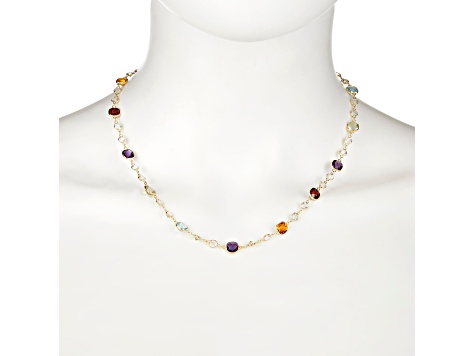 Multi-Gem 14k Yellow Gold 18