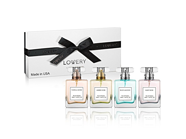 Lovery Perfume Set for Women - 4pc Floral Eau de Parfum Sampler