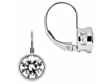 White Cubic Zirconia 14k White Gold Earrings With Velvet Gift Box 2.00ctw