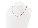 14K Yellow Gold Ruby Curb 18 inch Necklace