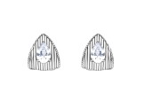 Judith Ripka 12.10ctw Bella Luce® Reversible Rhodium Over Sterling Silver Huggie Earrings