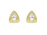 Judith Ripka 12.10ctw Bella Luce® Diamond Simulant Reversible 14K Gold Clad Huggie Earrings