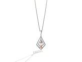 Star Wars™ Fine Jewelry Ahsoka Tano™ Diamond Rhodium Over Silver With 10k Rose Gold Pendant 0.10ctw