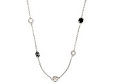 Judith Ripka Magnetite, Black Onyx, & Rock Crystal Quartz Rhodium Over Silver Ambrosia Necklace