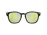 Flying Fisherman Muriel Polarized Sunglasses Tortoise Black Frame/Amber Gold Mirror Lens