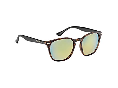 Flying Fisherman Muriel Polarized Sunglasses Tortoise Black Frame/Amber Gold Mirror Lens
