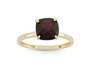 Picture of Square Cushion Garnet 10K Yellow Gold Ring 2.30ct