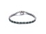 Emerald Green Cubic Zirconia, Rhodium Plated over Sterling Silver Tennis Bracelet