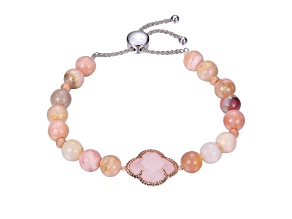 Pink Rose Quartz Sterling Silver Bolo Bracelets