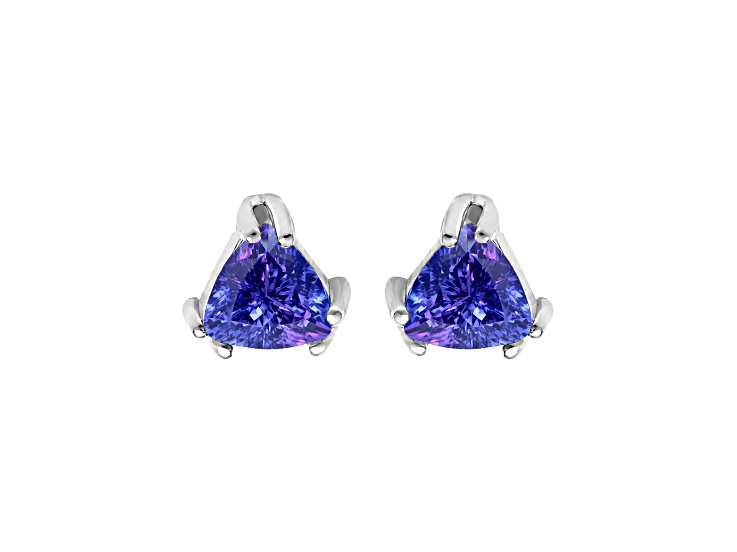 Tanzanite Rhodium Over 14k White Gold Earrings 0.39ctw