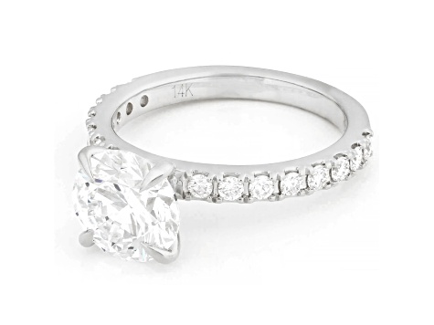 White Lab-Grown Diamond IGI Certified 14k White Gold Ring 3.00ctw