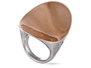Calvin Klein "Undulate" Rose Gold Tone Stainless Steel Ring