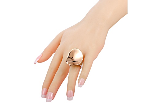Calvin Klein "Undulate" Rose Gold Tone Stainless Steel Ring