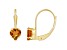 5mm Heart Shape Citrine 10k Yellow Gold Drop Earrings