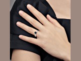Rhodium Over Sterling Silver Stackable Expressions Black Freshwater Cultured Pearl Ring