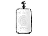 Silver Treasures by Samuel B. 1oz Colorized Bethlehem Angel Silver Ingot & 18k Gold Accent Enhancer