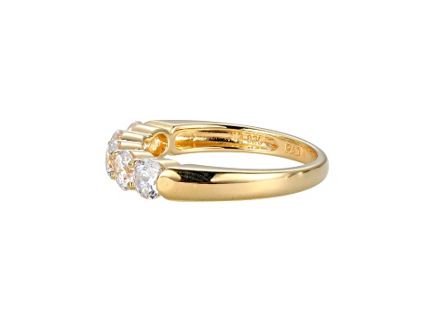 White Cubic Zirconia 18k Yellow Gold Over Sterling Silver Ring 2.03ctw