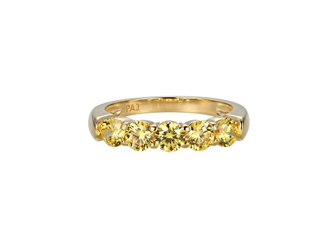 Yellow Cubic Zirconia 18k Yellow Gold Over Sterling Silver Ring 2.00ctw