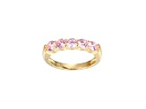 Pink Cubic Zirconia 18k Yellow Gold Over Sterling Silver Ring 2.16ctw