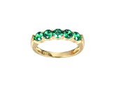 Green Cubic Zirconia 18k Yellow Gold Over Sterling Silver Ring 1.98ctw