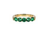 Green Cubic Zirconia 18k Yellow Gold Over Sterling Silver Ring 1.98ctw