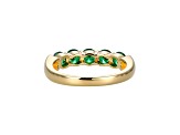 Green Cubic Zirconia 18k Yellow Gold Over Sterling Silver Ring 1.98ctw