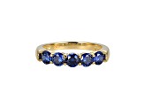 Blue Cubic Zirconia 18k Yellow Gold Over Sterling Silver Ring 1.77ctw