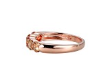 Champagne Cubic Zirconia 18k Rose Gold Over Sterling Silver Ring 2.02ctw