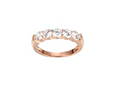 White Cubic Zirconia 18k Rose Gold Over Sterling Silver Ring 2.03ctw