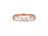 White Cubic Zirconia 18k Rose Gold Over Sterling Silver Ring 2.03ctw