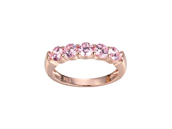 Picture of Pink Cubic Zirconia 18k Rose Gold Over Sterling Silver Ring 2.16ctw