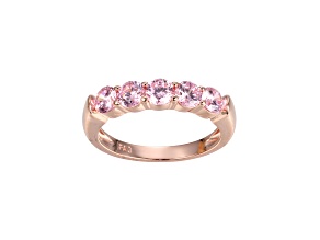 Pink Cubic Zirconia 18k Rose Gold Over Sterling Silver Ring 2.16ctw