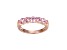 Pink Cubic Zirconia 18k Rose Gold Over Sterling Silver Ring 2.16ctw