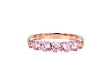 Pink Cubic Zirconia 18k Rose Gold Over Sterling Silver Ring 2.16ctw