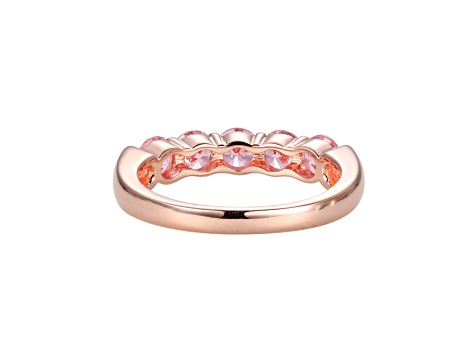 Pink Cubic Zirconia 18k Rose Gold Over Sterling Silver Ring 2.16ctw